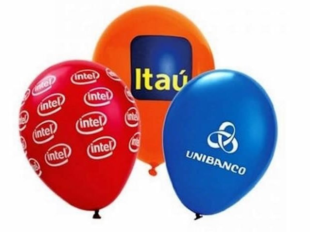 Balões de Látex Personalizados Intel e Itaú